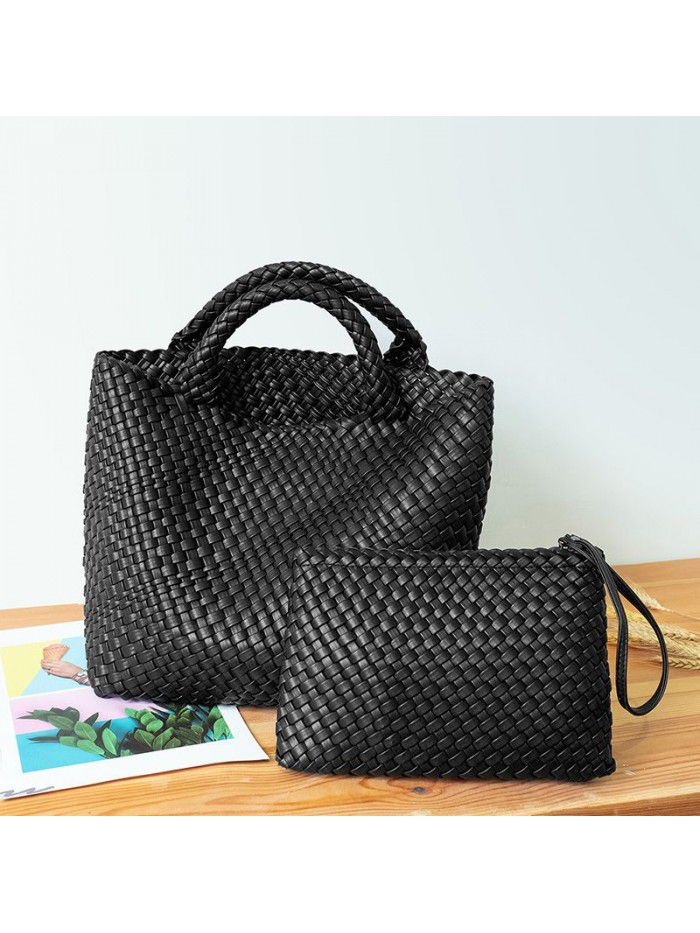 Hand woven Tote women's bag 2020 new fashion bag leisure large capacity woven shoulder bag handle mother bag