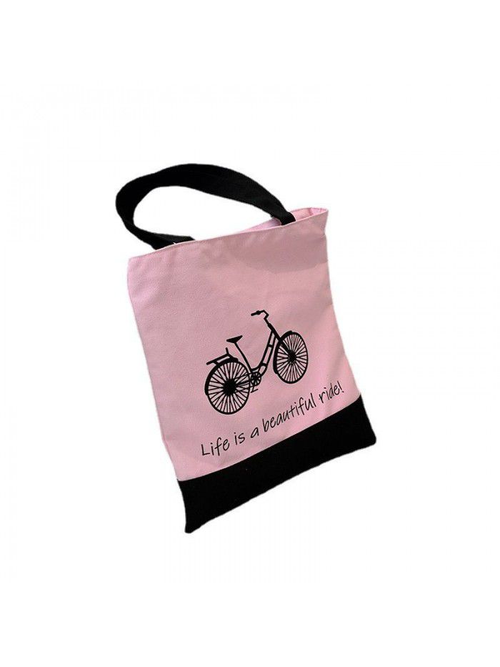 Individual creativity advertisement cotton bag supermarket shopping canvas bag student single shoulder canvas bag