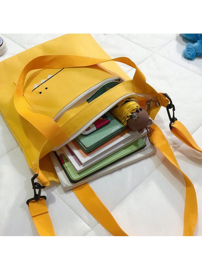 New simple single shoulder canvas bag for Japanese students