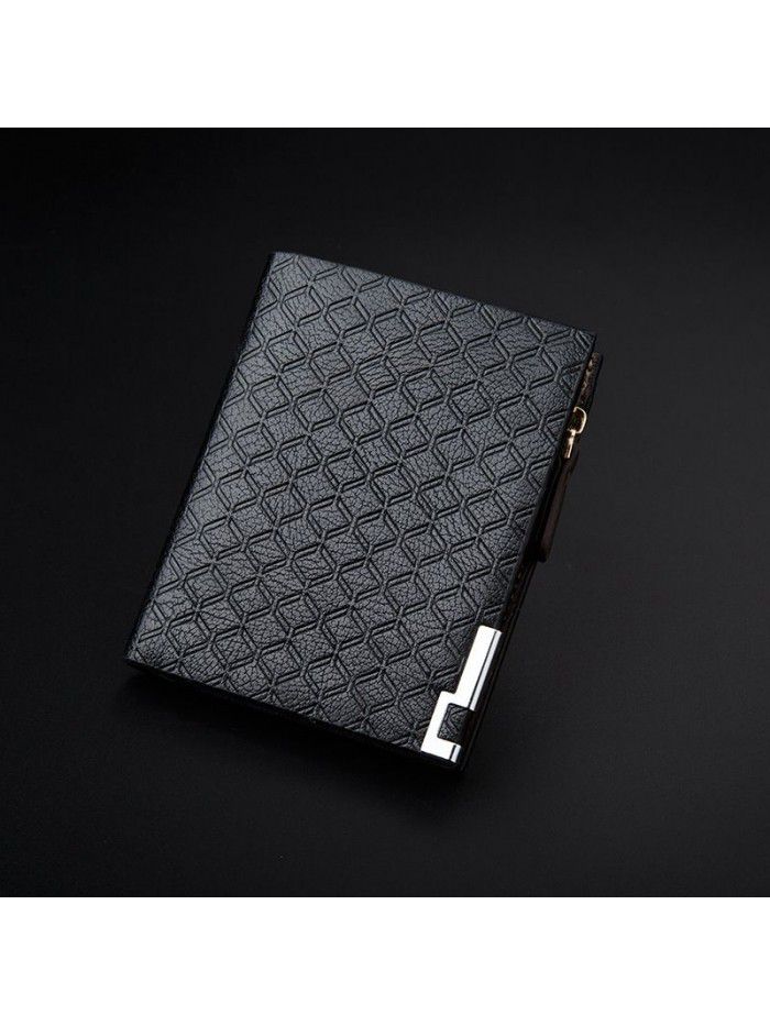 Men's printed business WALLET business leisure 30% zipper horizontal enterprise wallet European and American retro fashion wallet