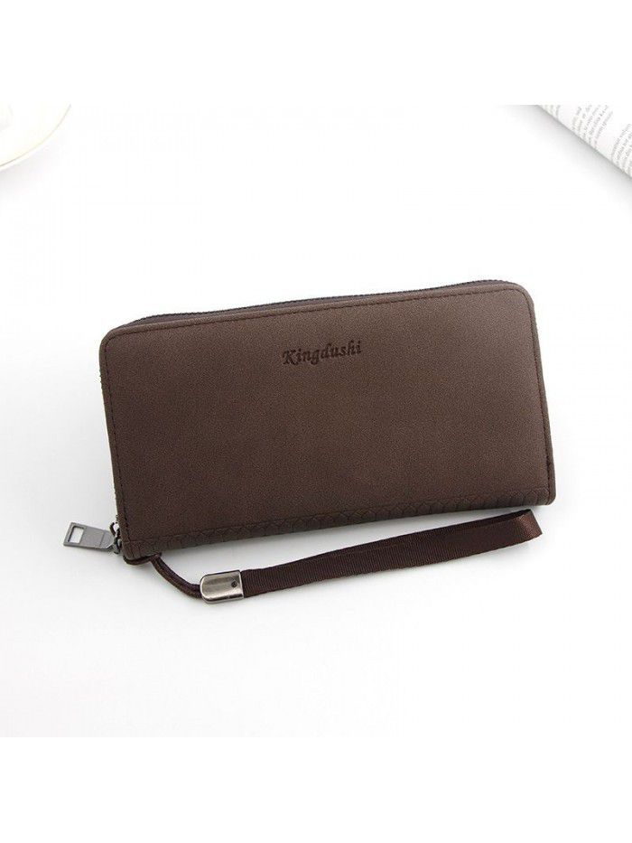 New business casual men's wallet long zipper bag Korean hand bag men's and women's hand bag men's wallet