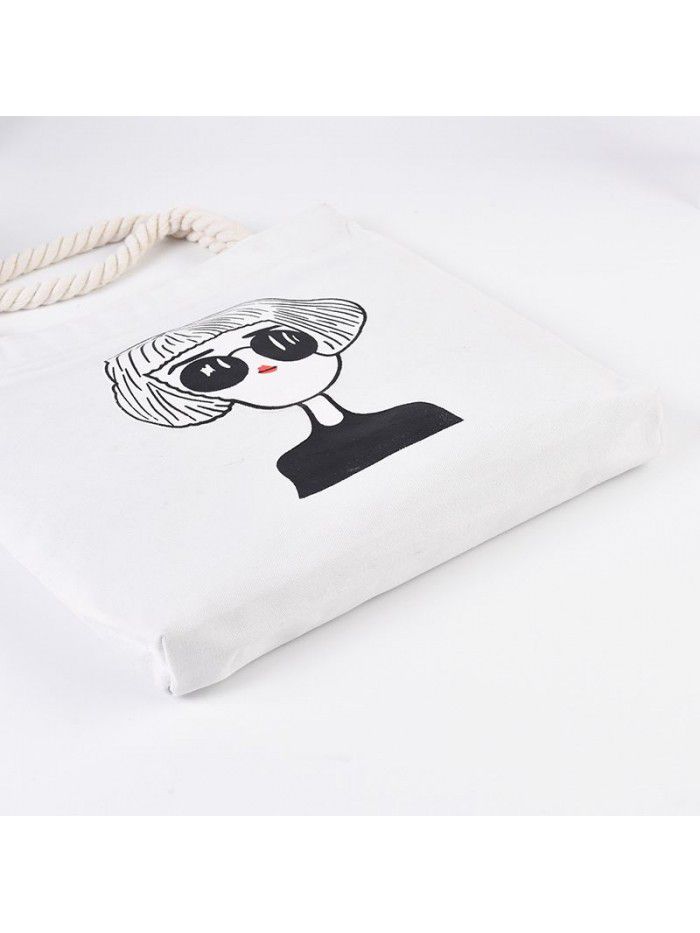 Canvas bag customized advertising hand bag printed logo pattern customized cotton shopping blank shoulder bag customized