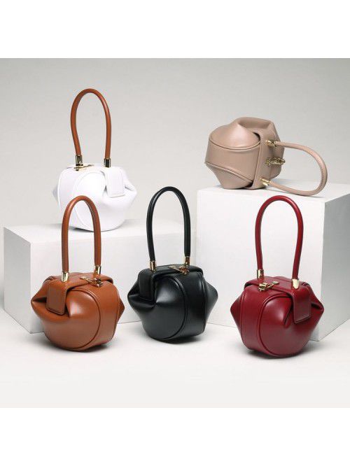  leather bag women's niche Design Handbag European...