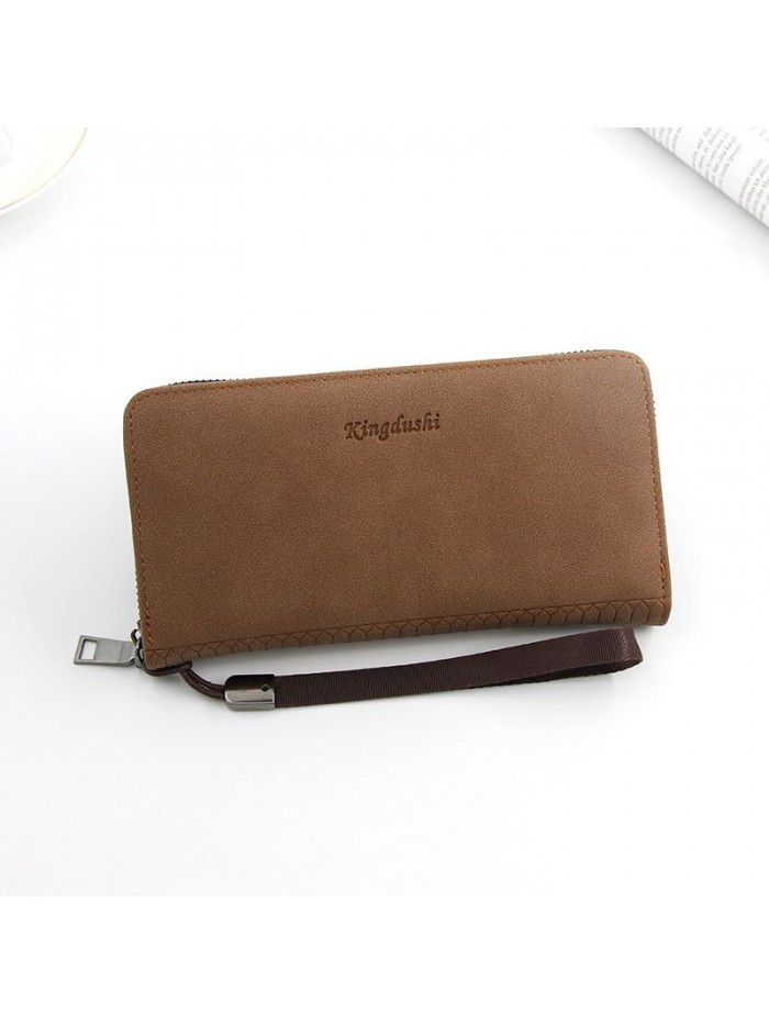 New business casual men's wallet long zipper bag Korean hand bag men's and women's hand bag men's wallet