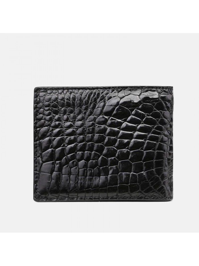 Crocodile claw men's wallet short leather 2021 new luxury brand wallet men's horizontal two fold Wallet