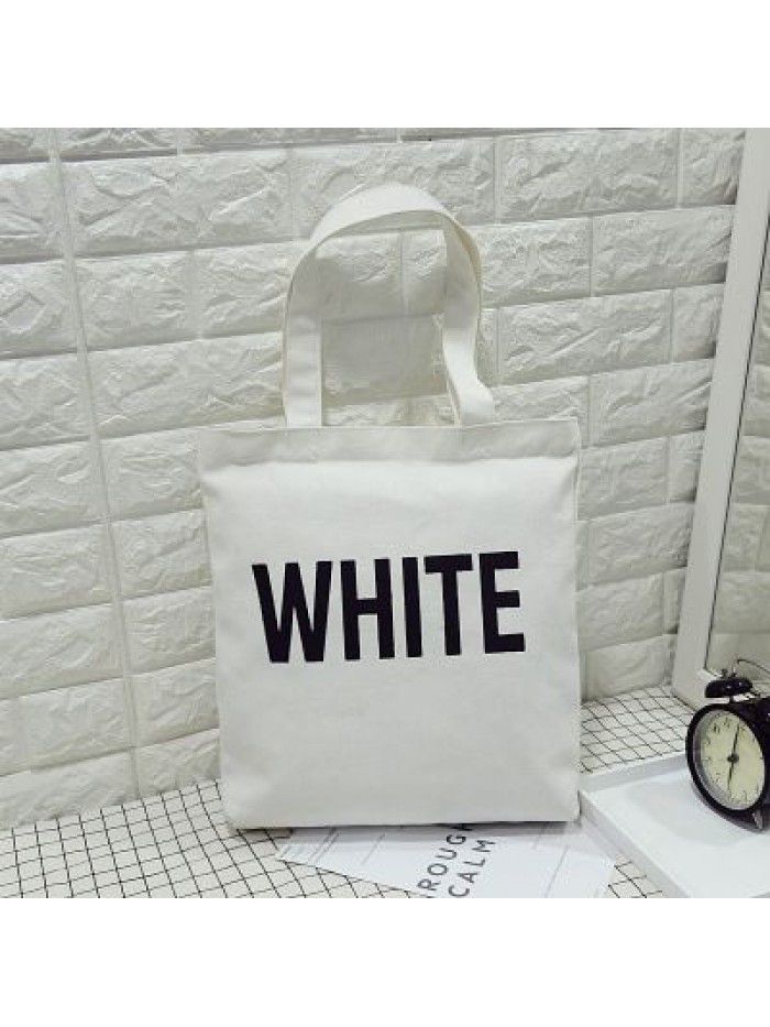 Manufacturers direct portable shopping single shoulder canvas bag customized Korean canvas bag