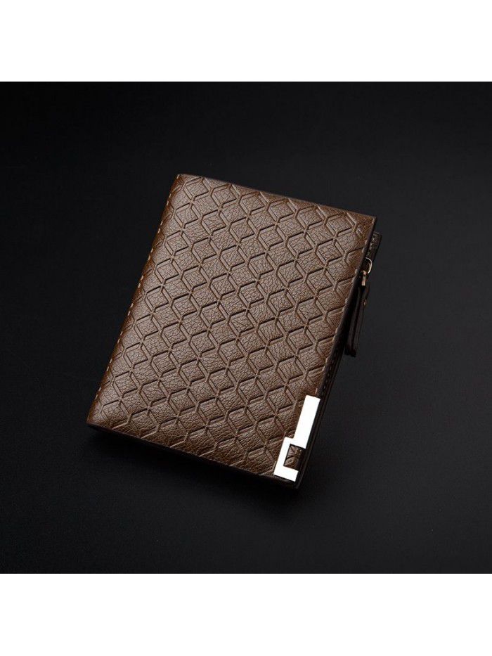 Men's printed business WALLET business leisure 30% zipper horizontal enterprise wallet European and American retro fashion wallet