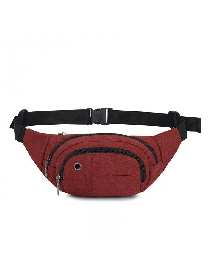 The factory directly supplies the new large capacity fashion leisure running men's mobile phone waist bag in the spring of 2021