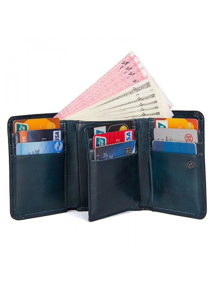 Jiameida retro fashion wallet short men's and women's general leather head leather wallet 8177 wholesale