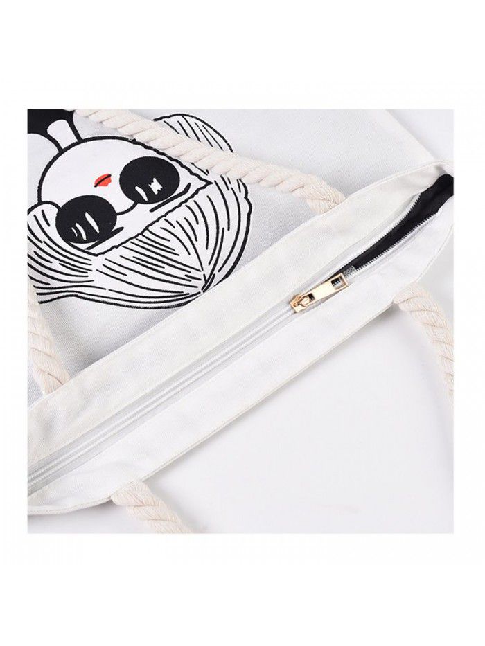 Canvas bag customized advertising hand bag printed logo pattern customized cotton shopping blank shoulder bag customized