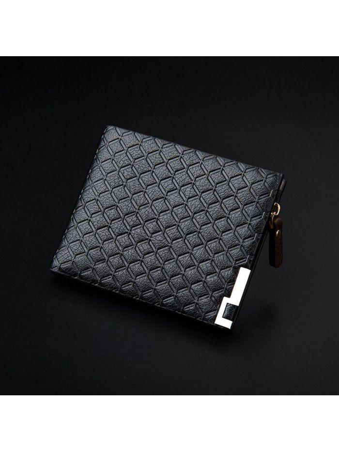 Men's printed business WALLET business leisure 30% zipper horizontal enterprise wallet European and American retro fashion wallet