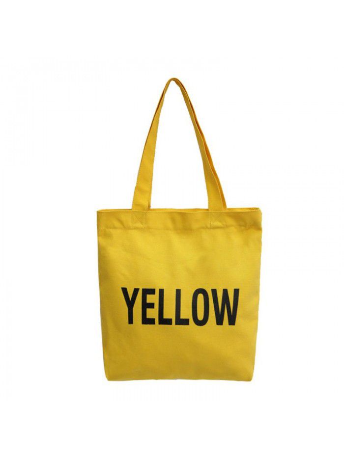 Manufacturers direct portable shopping single shoulder canvas bag customized Korean canvas bag