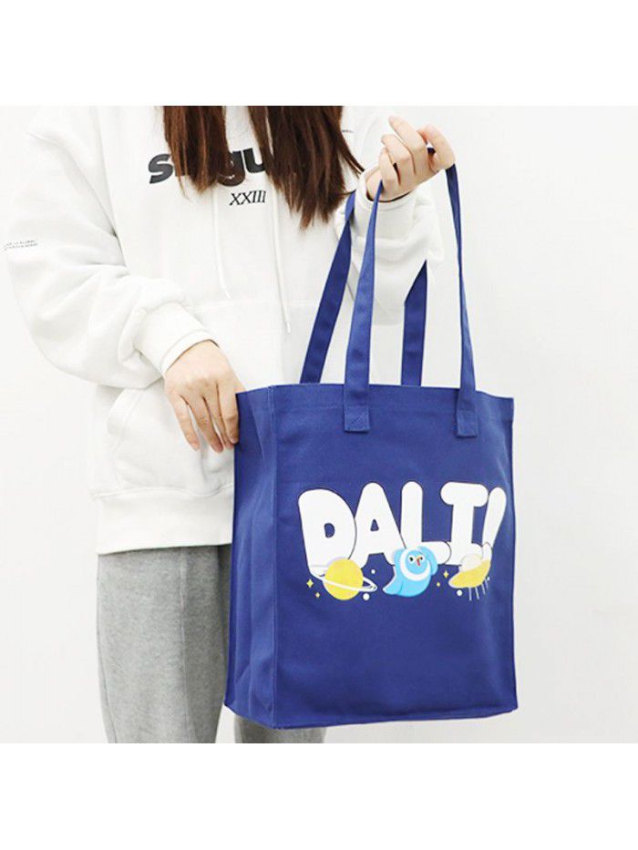 Canvas bag customized shopping bag publicity cotton bag customized portable printing canvas bag blank creative bundle mouth