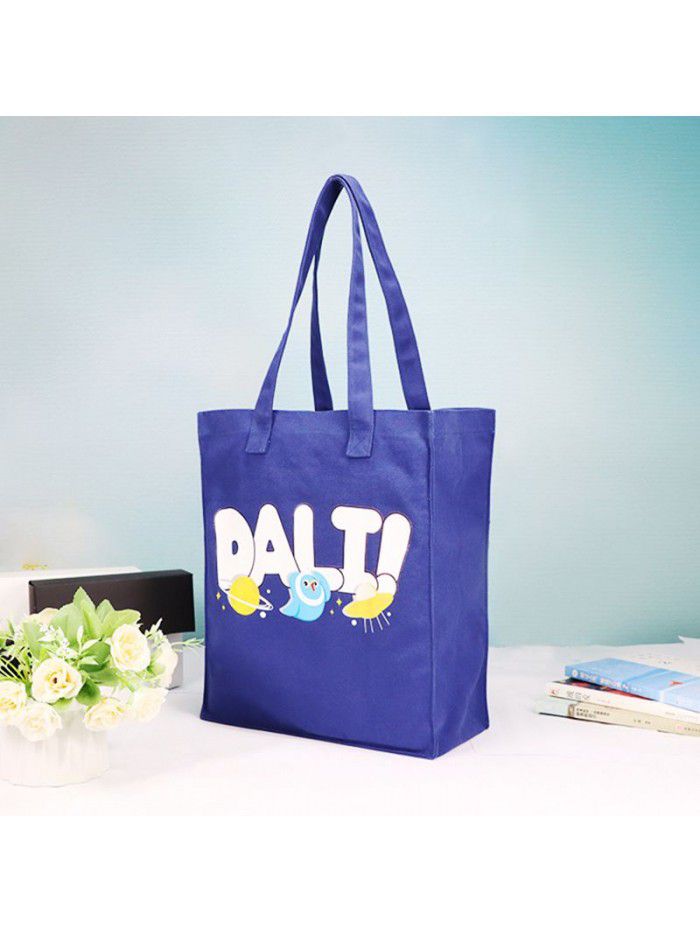 Canvas bag customized shopping bag publicity cotton bag customized portable printing canvas bag blank creative bundle mouth