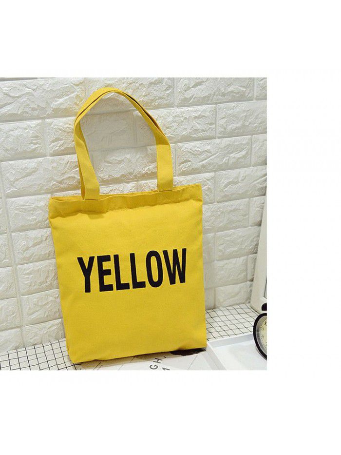 Manufacturers direct portable shopping single shoulder canvas bag customized Korean canvas bag