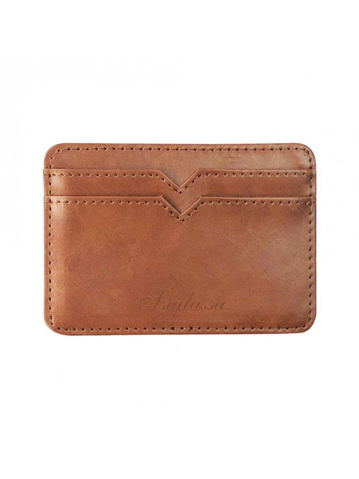 Cross border new Korean creative PU Leather Men's Magic Wallet business card bag zero wallet men's bag factory wholesale