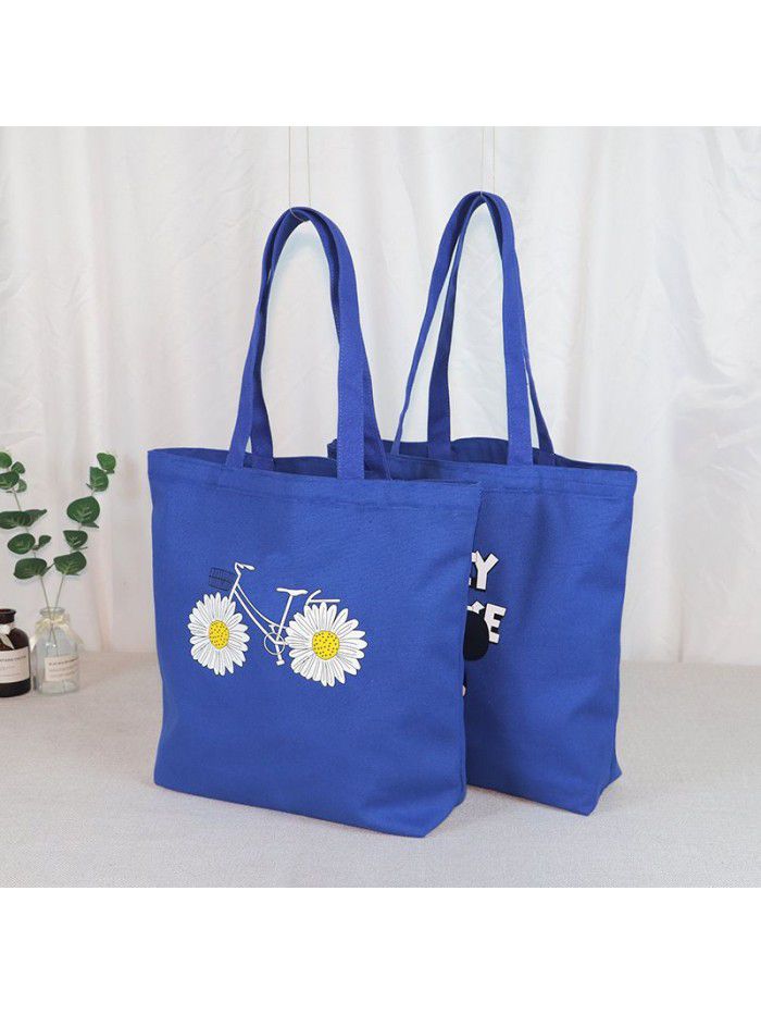 Canvas bag custom design logo printing shopping bag custom made portable cotton bag student one shoulder canvas bag custom made