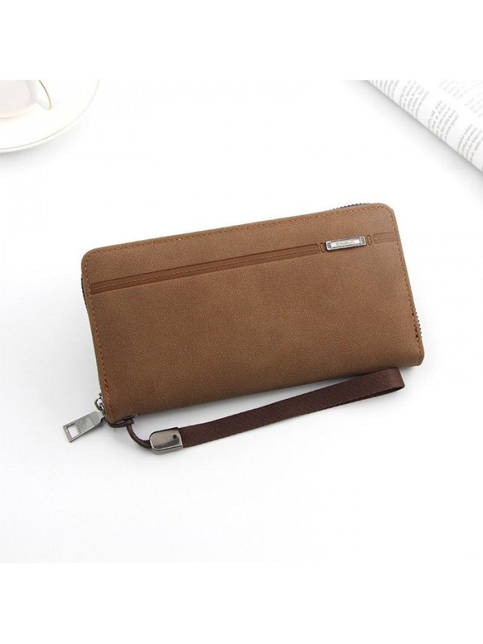 New business casual men's wallet long zipper bag Korean hand bag men's and women's hand bag men's wallet