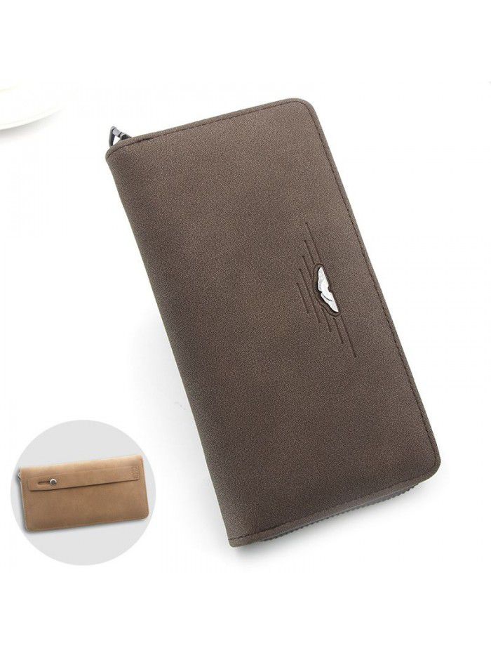 New business casual men's wallet long zipper bag Korean hand bag men's and women's hand bag men's wallet