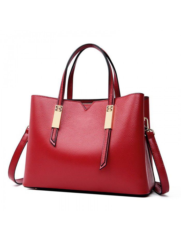 Bridal Bag Leather Bag Wedding bag Bridesmaid large capacity wedding bag red cow leather bag handbag