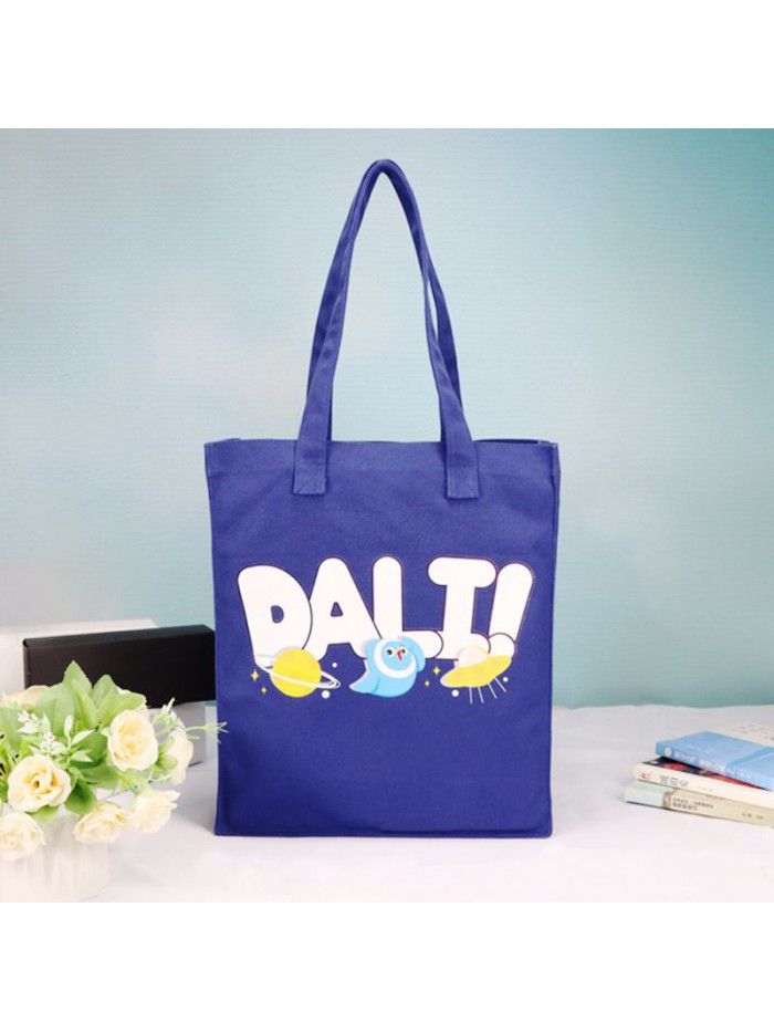 Canvas bag customized shopping bag publicity cotton bag customized portable printing canvas bag blank creative bundle mouth