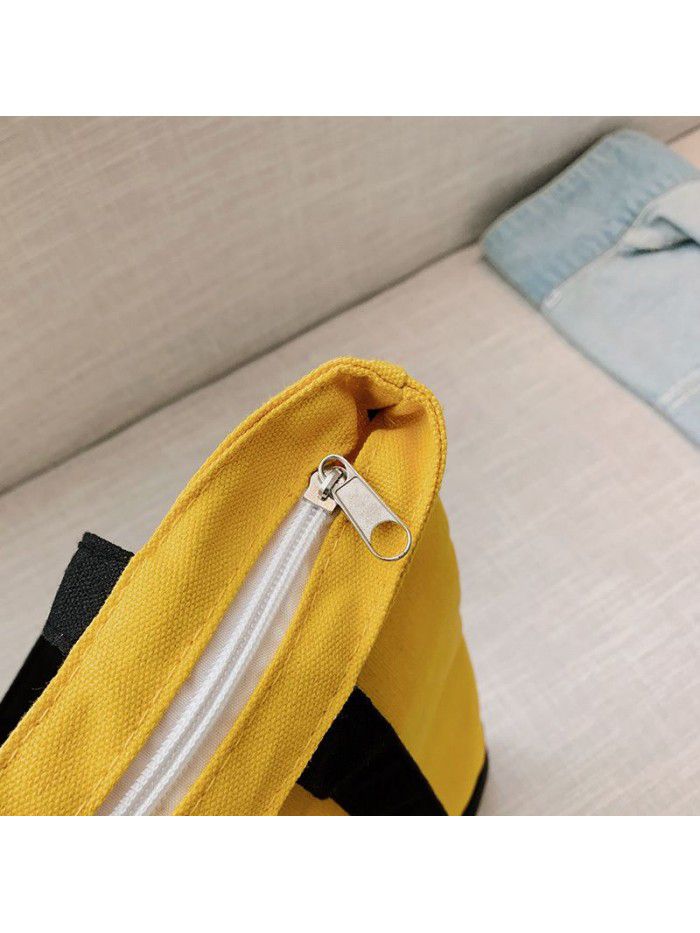 Individual creativity advertisement cotton bag supermarket shopping canvas bag student single shoulder canvas bag