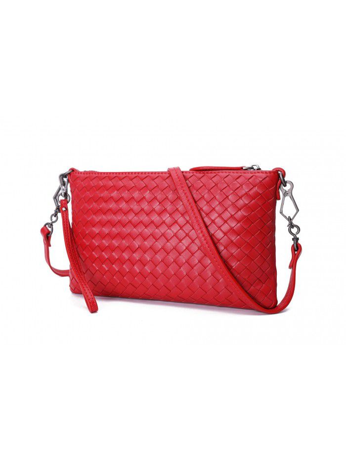  new women's woven bag Korean real leather bag Single Shoulder Messenger women's bag sheepskin gradient woven hand bag