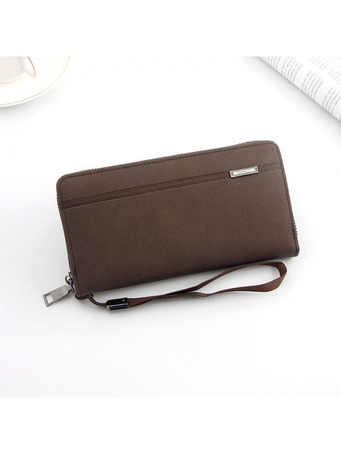 New business casual men's wallet long zipper bag Korean hand bag men's and women's hand bag men's wallet