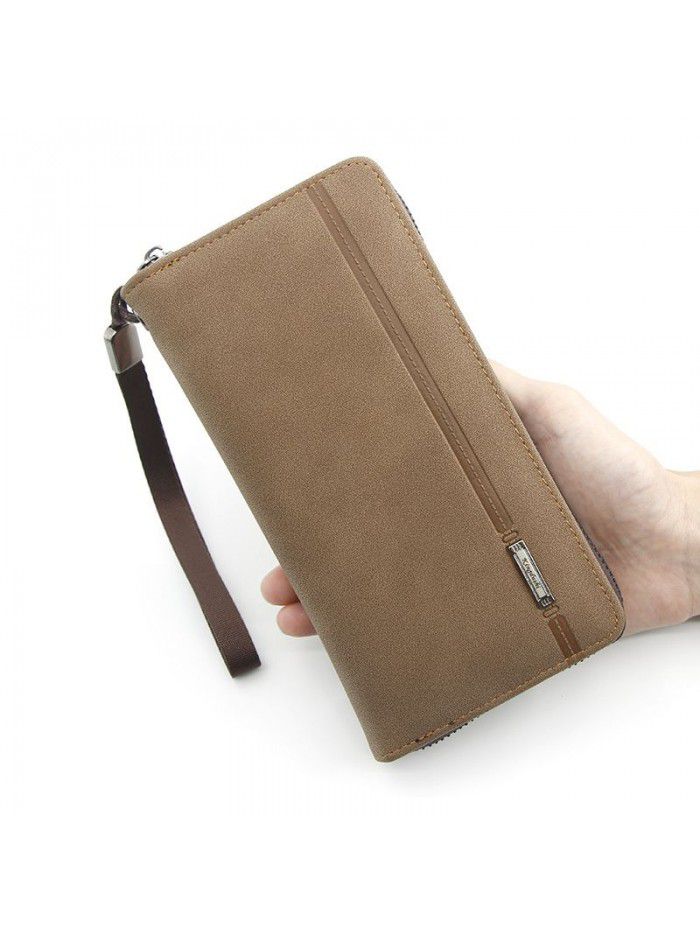 New business casual men's wallet long zipper bag Korean hand bag men's and women's hand bag men's wallet