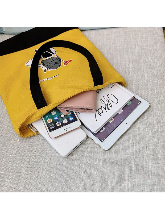 Individual creativity advertisement cotton bag supermarket shopping canvas bag student single shoulder canvas bag