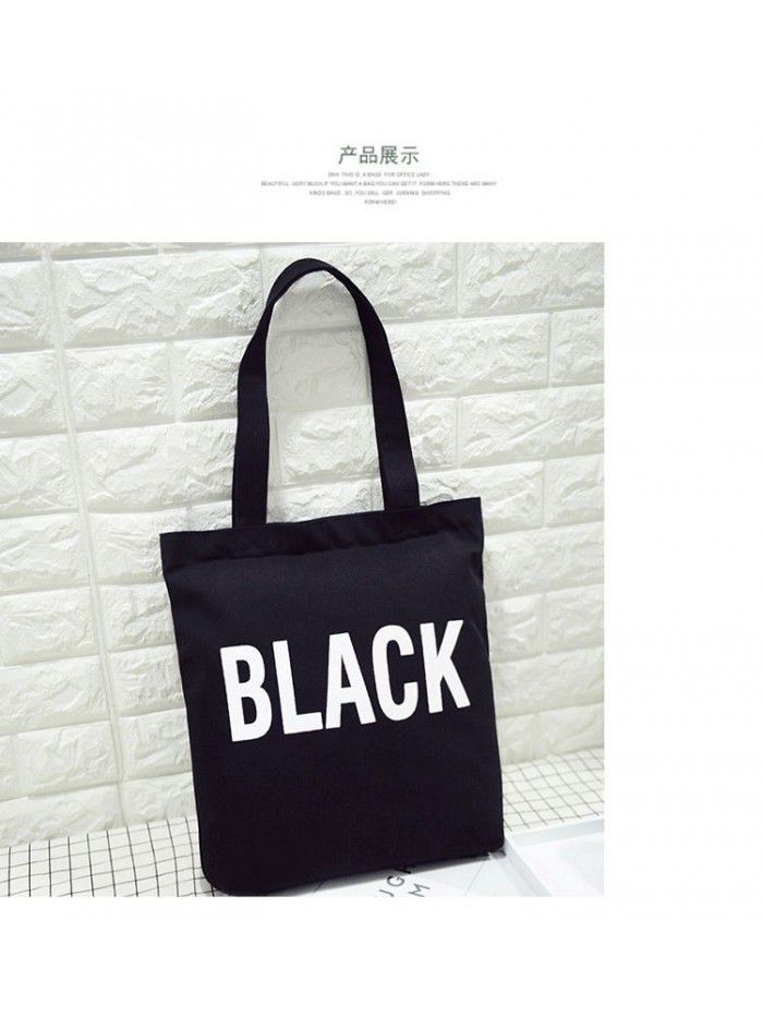 Manufacturers direct portable shopping single shoulder canvas bag customized Korean canvas bag