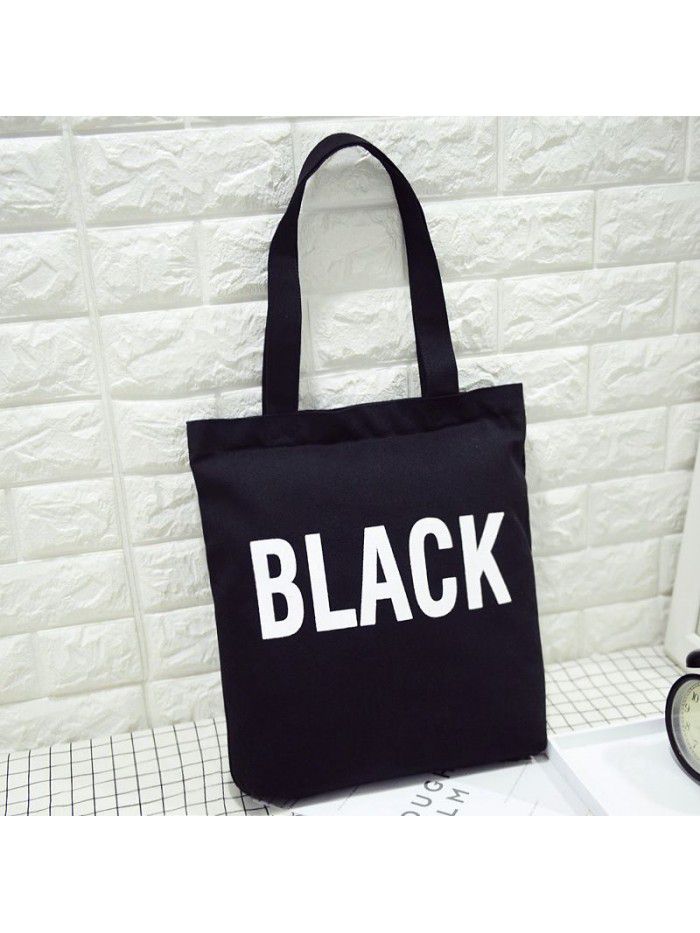 Manufacturers direct portable shopping single shoulder canvas bag customized Korean canvas bag