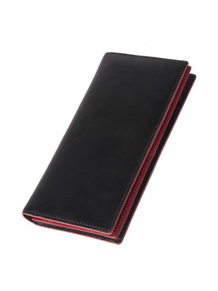 Manufacturers directly for men and women in the long double fold leather wallet multi card multi-functional mobile phone wallet men's trade wholesale