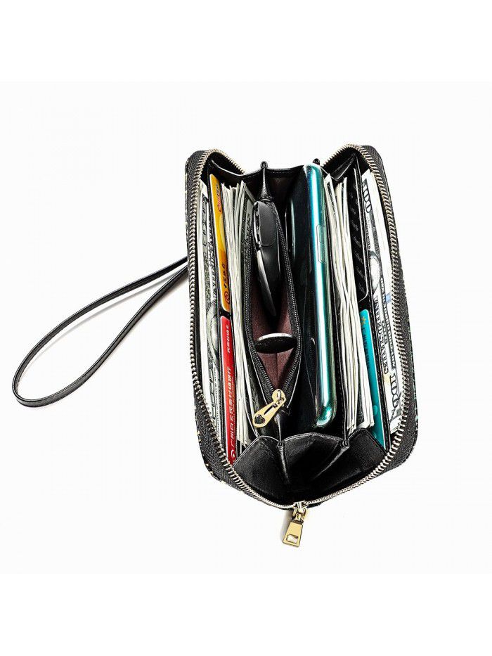 Wallet creative long men's Leather Wallet business RFID large capacity hand bag leather wallet