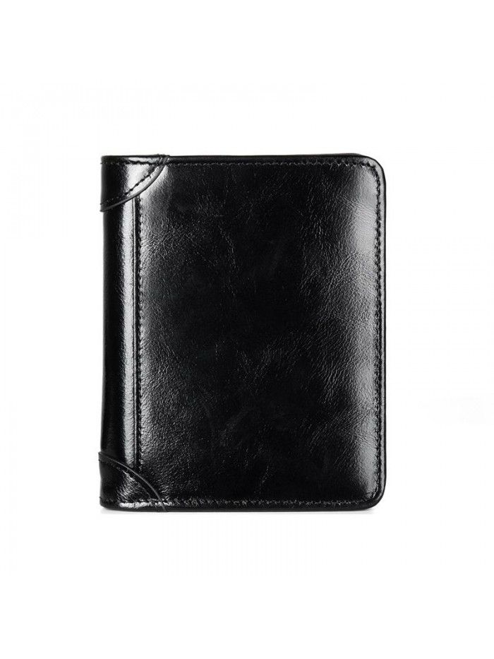 Men's Leather Wallet ultra thin anti theft brush vertical 2020 new card bag men's Leather Wallet