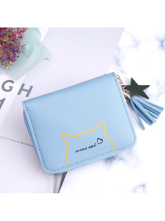 Korean version Chaozhou women coin bag simple cartoon cute animal printing zipper small wallet short change bag card bag