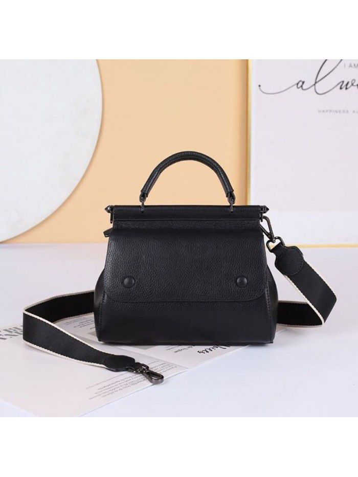 Commuter Bag 2021 new Korean fashion women's bag head leather hand messenger bag leather shoulder bag 8183