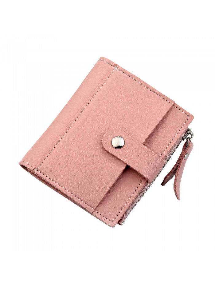 New Hengsheng wallet short women's small wallet driver's license wallet Korean zero wallet women's Mini button bag