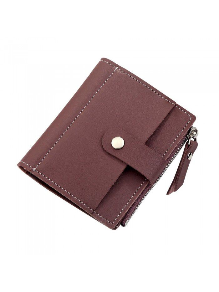 New Hengsheng wallet short women's small wallet driver's license wallet Korean zero wallet women's Mini button bag