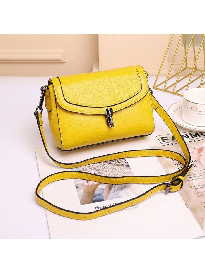 Fashion women's bag leather 2021 new style messenger bag trend one shoulder bag 3091