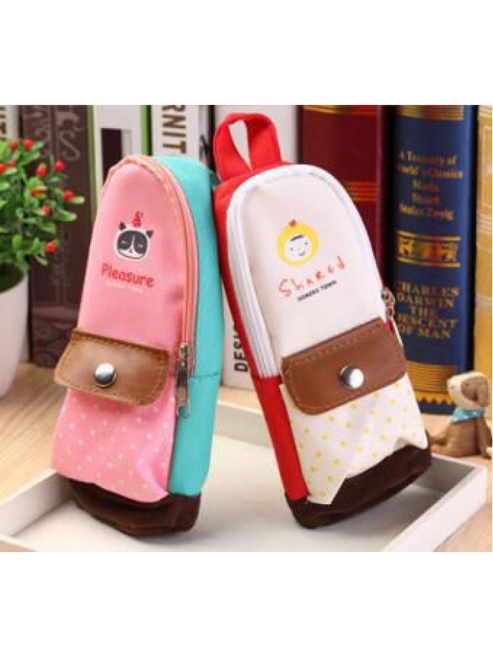 Simple fashion creative pencil case personality girl heart Korean funny trend schoolbag pencil bag stationery box