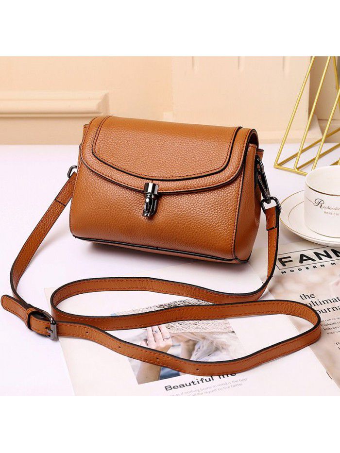 Fashion women's bag leather 2021 new style messenger bag trend one shoulder bag 3091