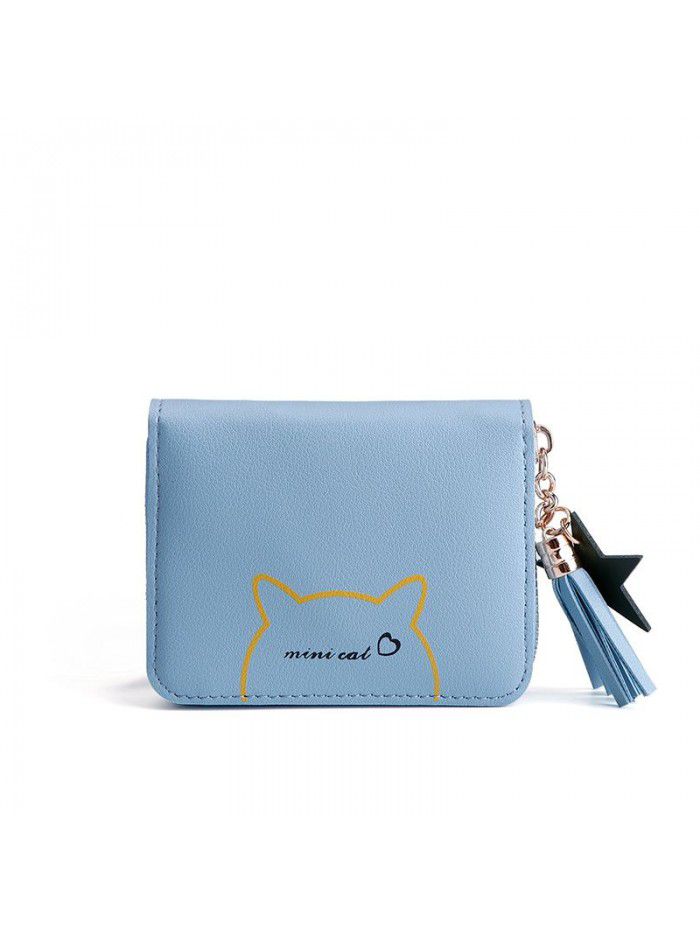 Korean version Chaozhou women coin bag simple cartoon cute animal printing zipper small wallet short change bag card bag