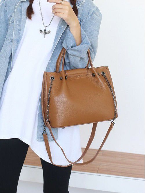 Fashion handbag 2021 new leather women's bag head ...