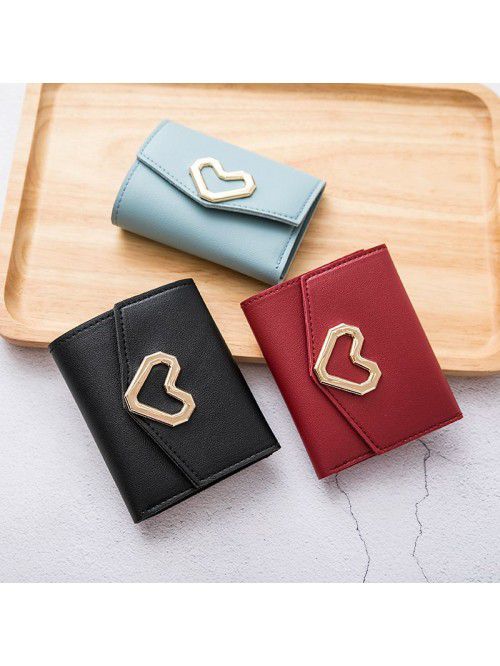  fashion short wallet women's Korean heart-shaped ...