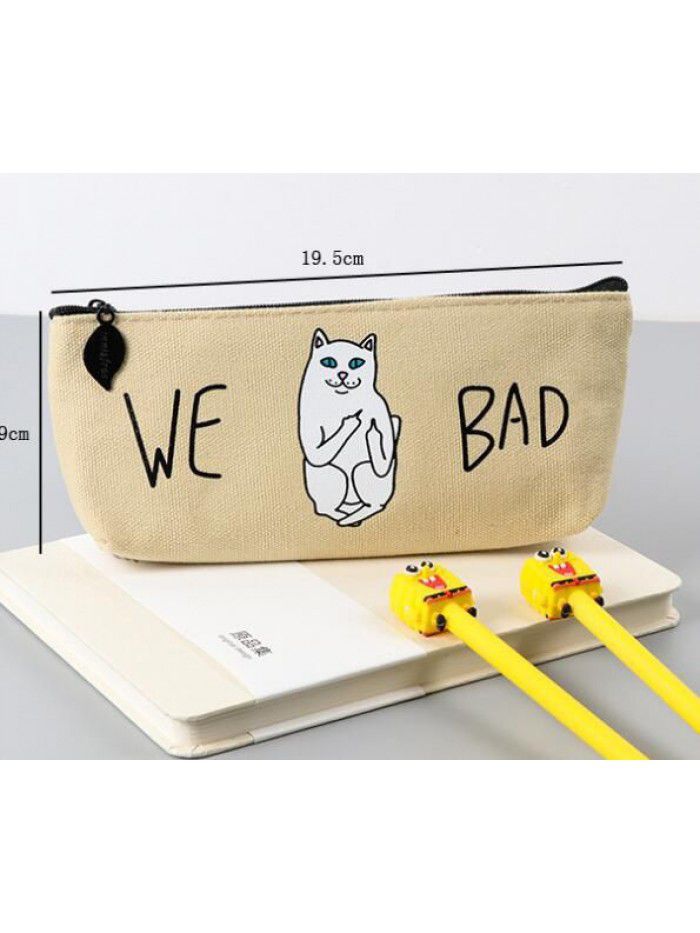 Korea stationery wholesale - cat Lianmeng pen bag cute animal design stationery bag cat pen bag