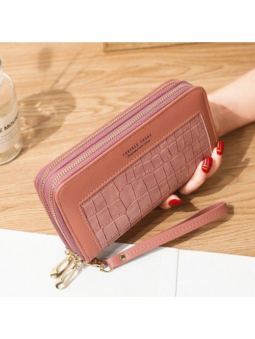 New women's Long Wallet double zipper Korean stude...