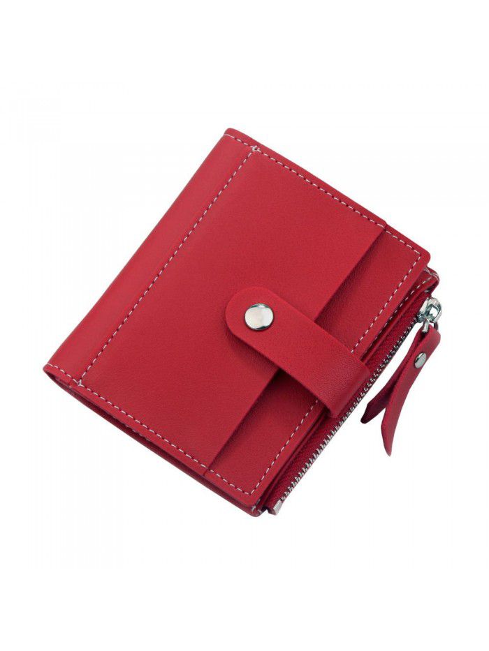 New Hengsheng wallet short women's small wallet driver's license wallet Korean zero wallet women's Mini button bag