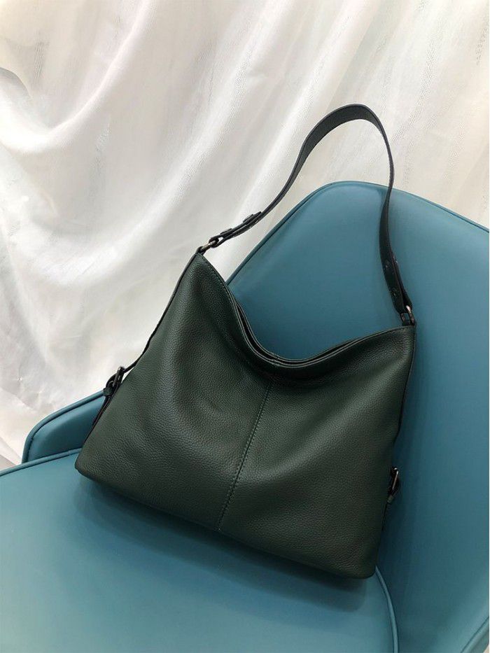 Cross border women's bag 2021 new Euro American style fashion shoulder bag leather tote bag head layer cowhide messenger bag 5560