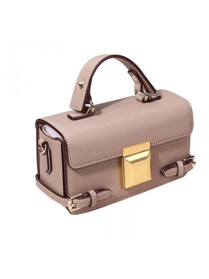 Small bag women's new leather bag 2021 fashion box small square bag versatile portable messenger bag 0820